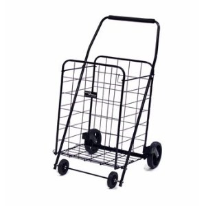 A sturdy shopping cart gives you mobility